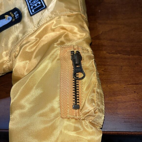 dip Yellow‎ Infant Bomber Pilot Jacket (Size 6-12M) Frequent Flyer USA Wind &Sky - Picture 11 of 11